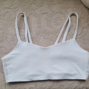 All in Motion White Sports Bra